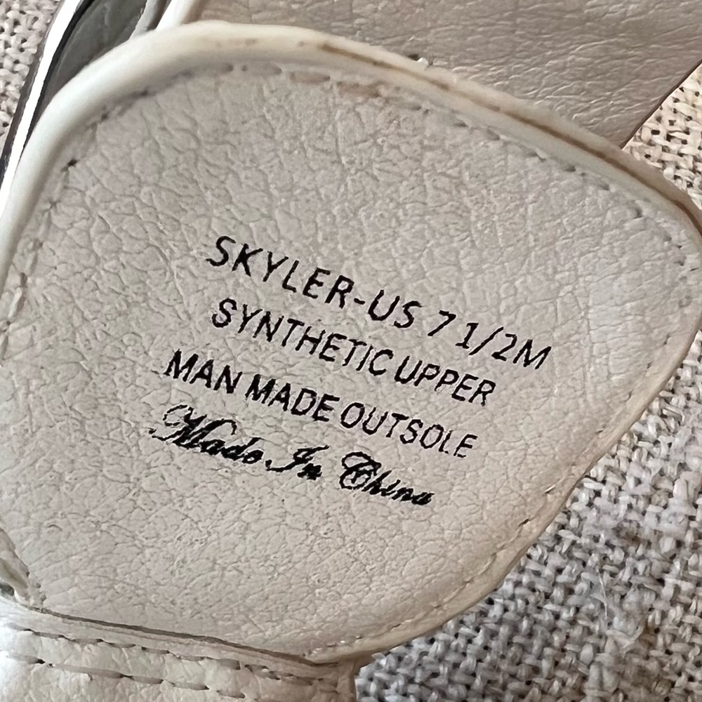 Donald Pliner Skyler White Cork Wedge Sandals - Picture 4 of 8